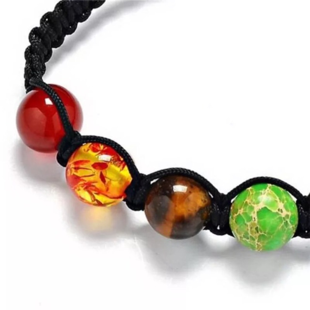 7 Chakra Healing Adjustable Bracelet - Picture 5 of 8
